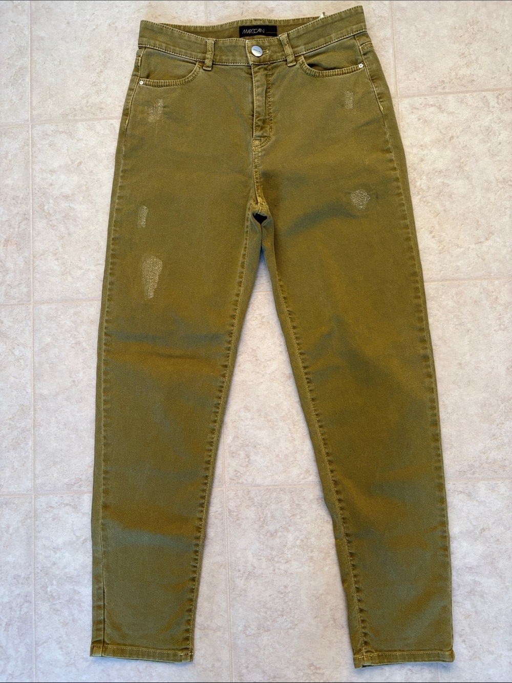 Marc Cain Olive Green High-Waist Jeans
